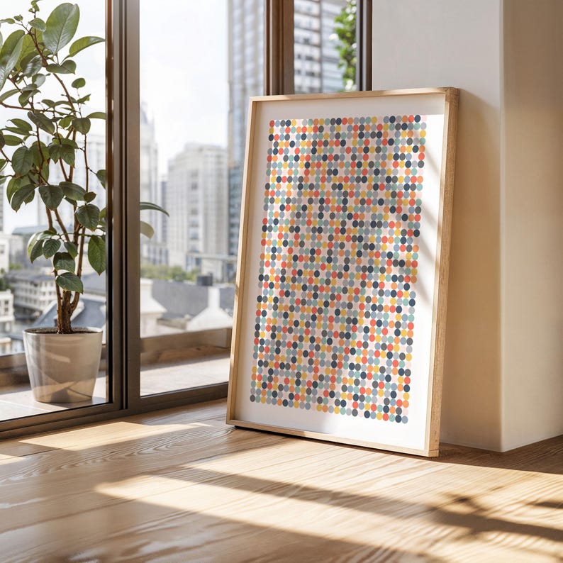 Polychrome Dots Canvas Painting