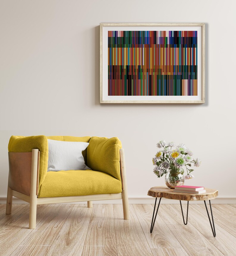 Chromatic Lines Canvas Painting