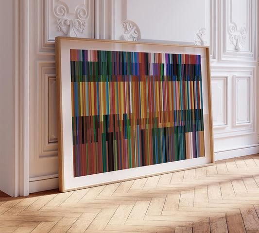 Chromatic Lines Canvas Painting