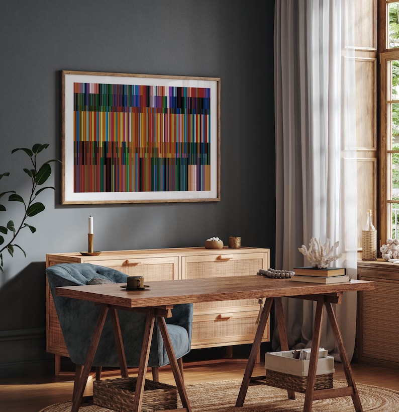 Chromatic Lines Canvas Painting