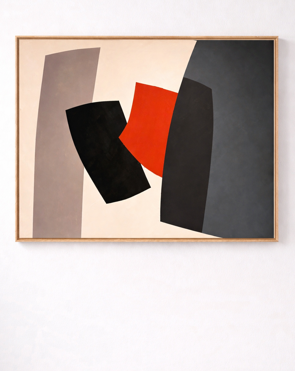 Bold Contrast Canvas Painting