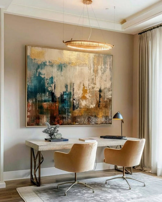 Rust Horizon Canvas Painting