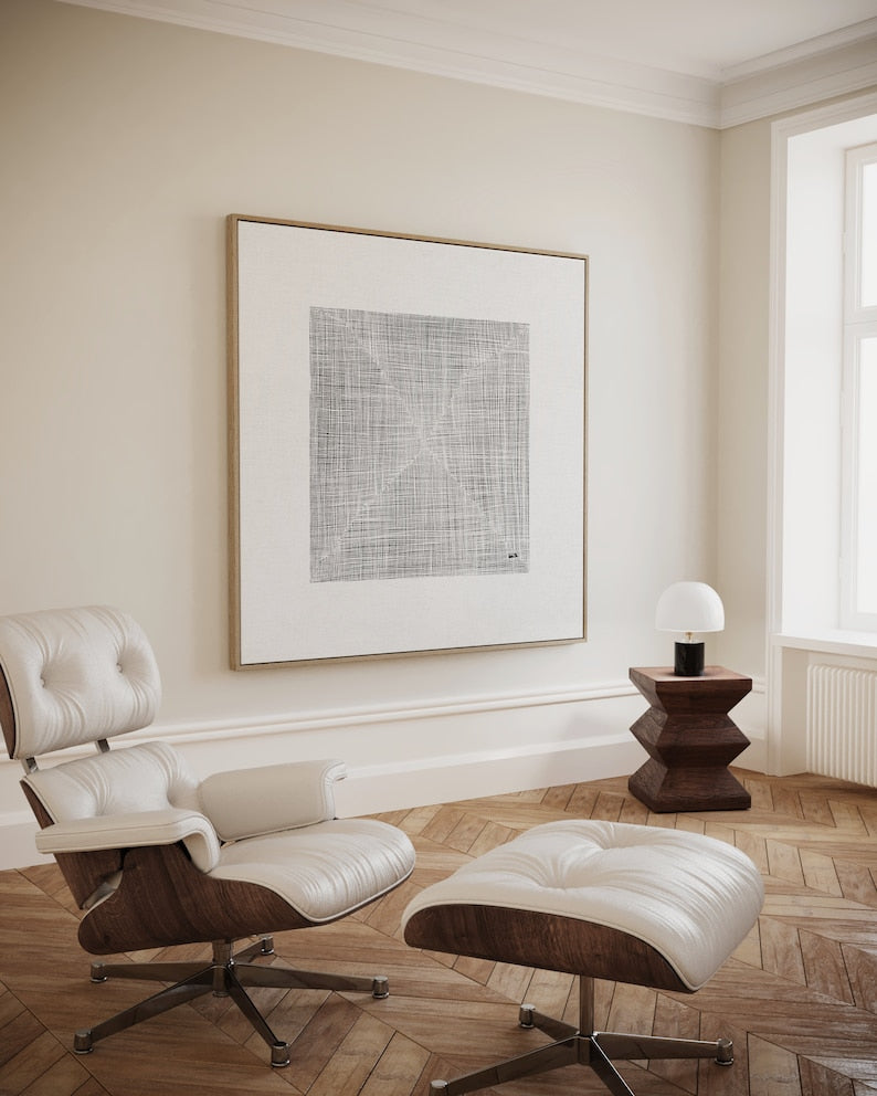 Linear Cross Canvas Painting