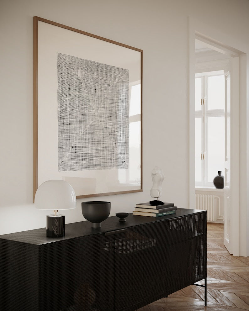 Linear Cross Canvas Painting