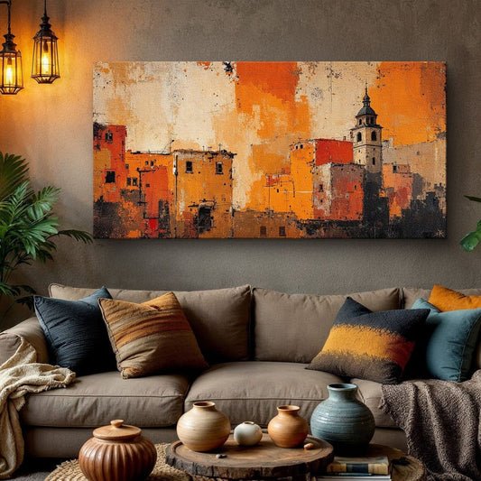 Amber City Canvas Painting
