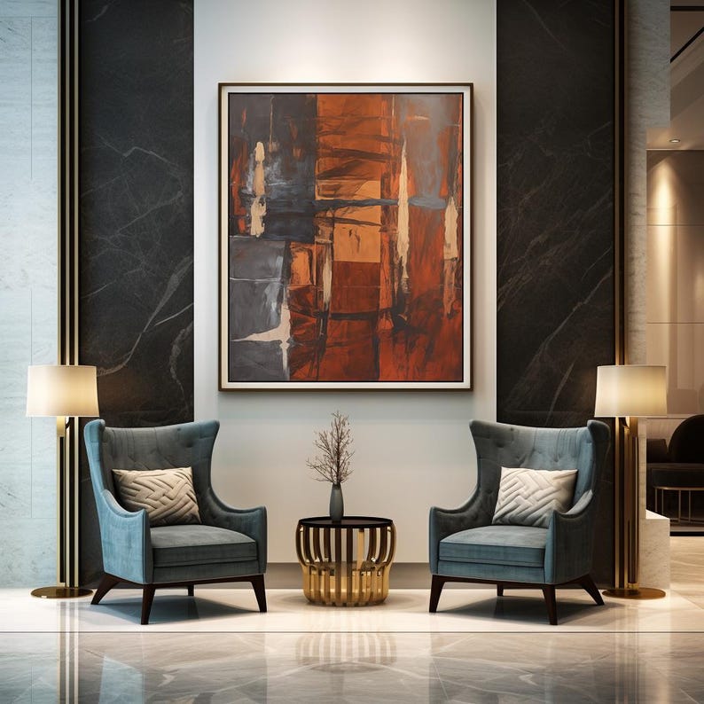 Amber Depth Canvas Painting