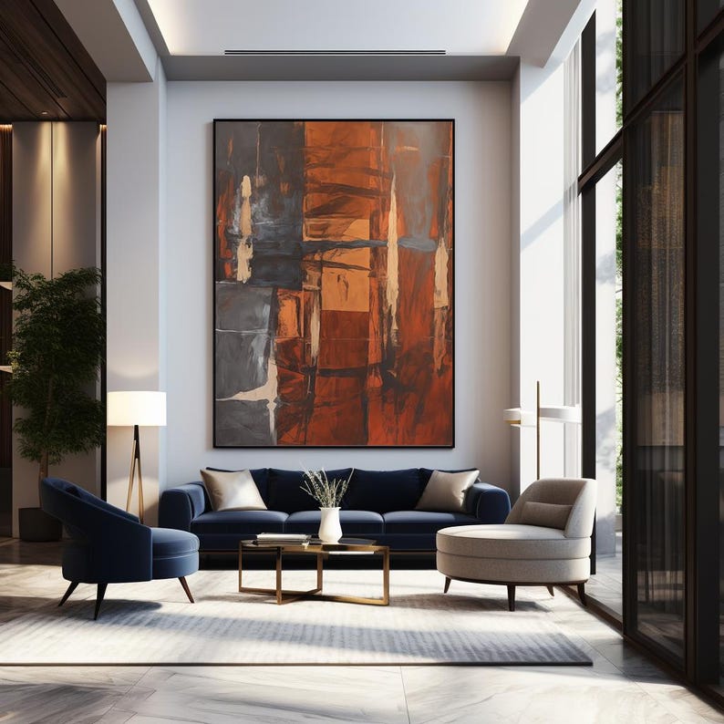 Amber Depth Canvas Painting