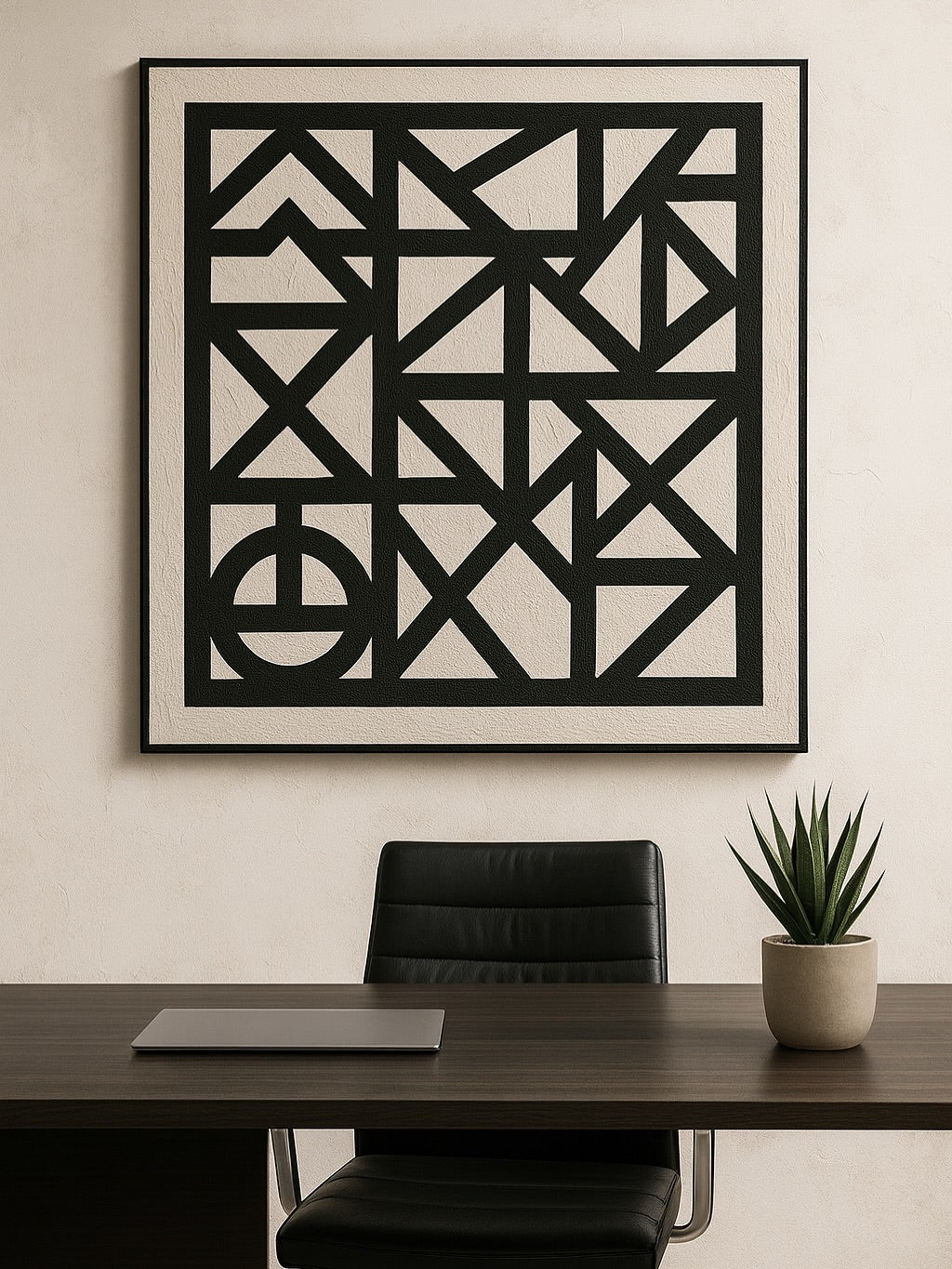 Geo Grid – Canvas Painting