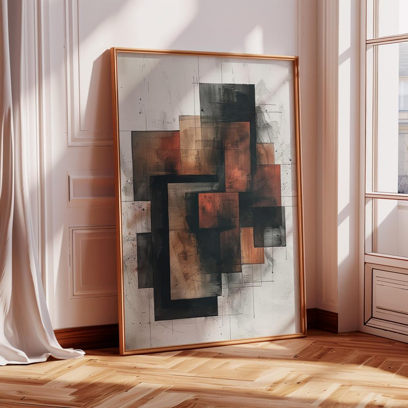 Geometric Layers Digital Canvas Print