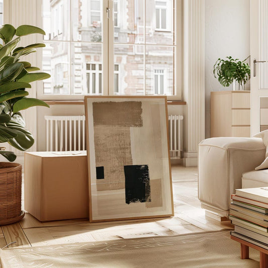 Minimalist Blocks Digital Canvas Print