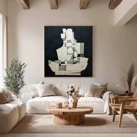 Ivory Form Canvas Painting