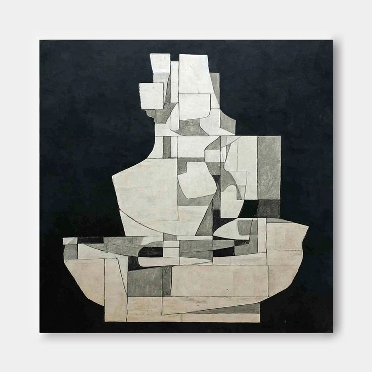 Ivory Form Canvas Painting