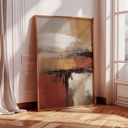 Warm Abstract Digital Canvas Print