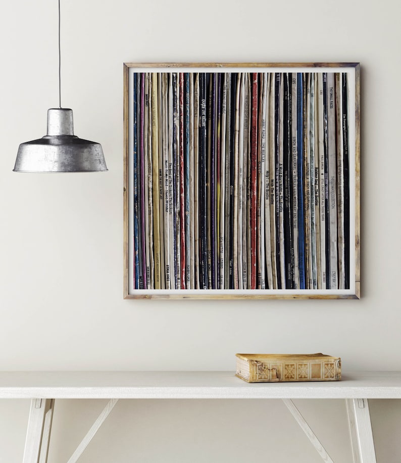 Vintage Vinyl Lines Digital Print