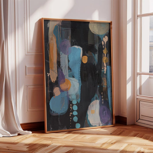 Abstract Moon Digital Canvas Print