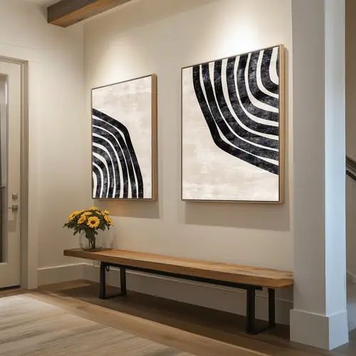 Wave Lines Set – Canvas Painting