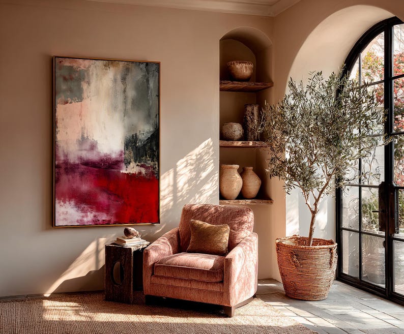 Crimson Mist – Canvas Painting