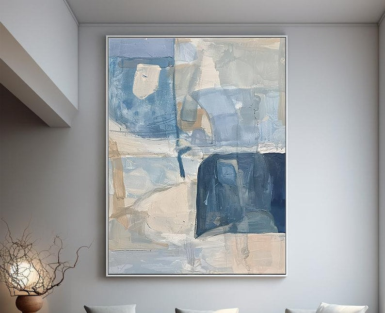 Soft Blues Digital Canvas Print