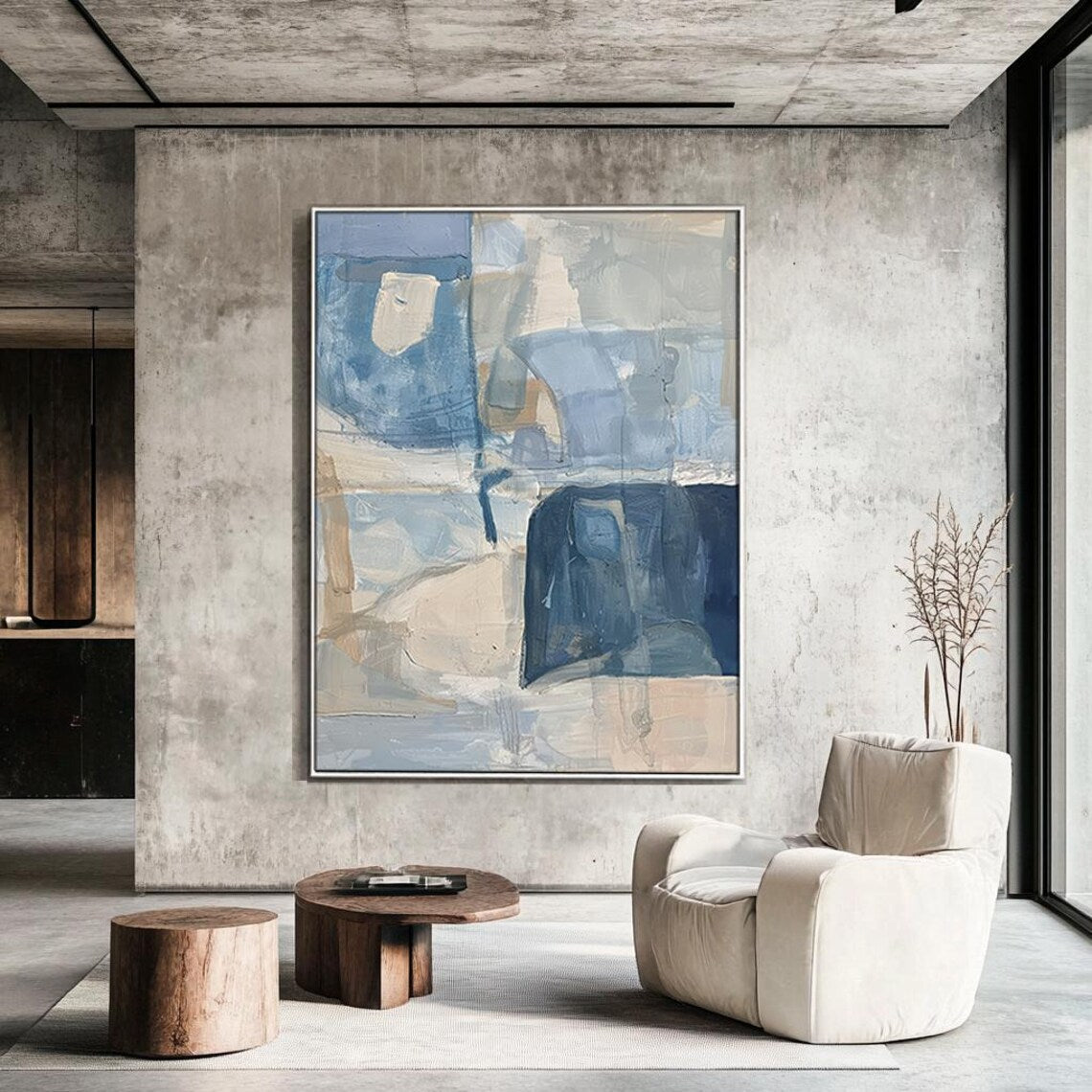 Soft Blues Digital Canvas Print