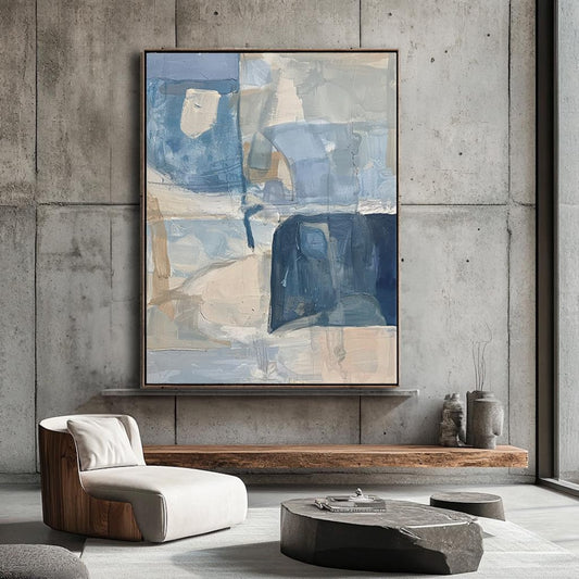 Soft Blues Digital Canvas Print