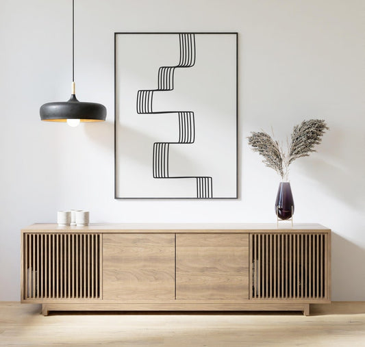 Linear Flow Canvas Painting