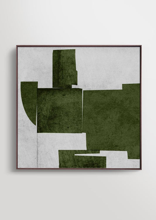 Olive Block Canvas Painting
