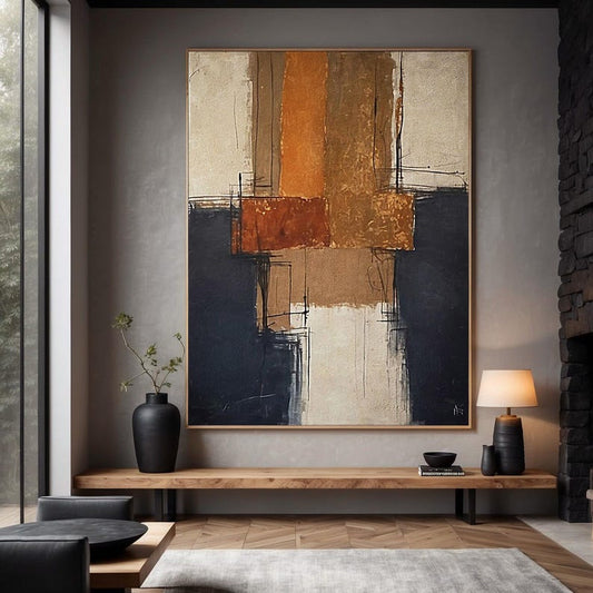 Rust Grid – Canvas Painting