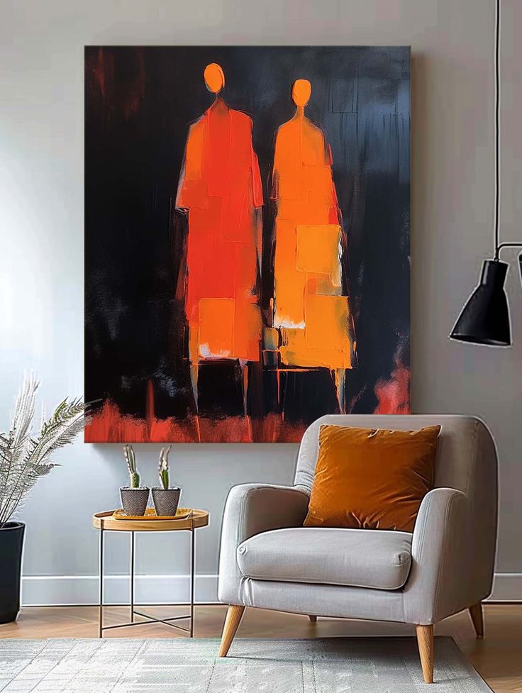 Ember Figures – Canvas Painting