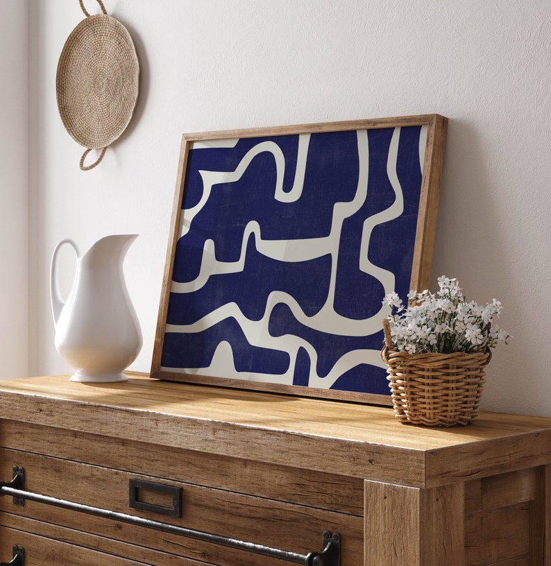 Midnight Contour Canvas Painting