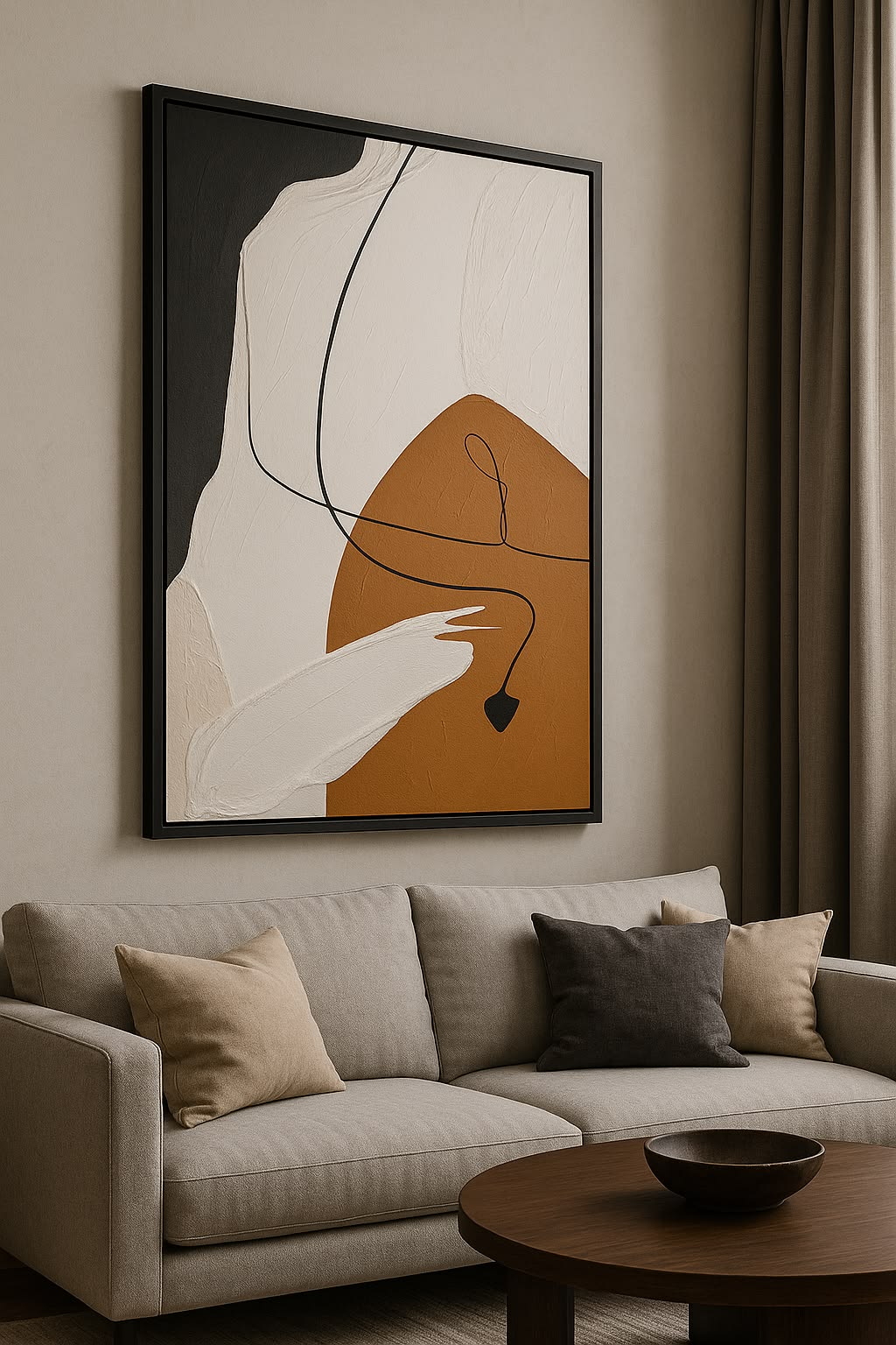 Textured Flow Canvas Painting