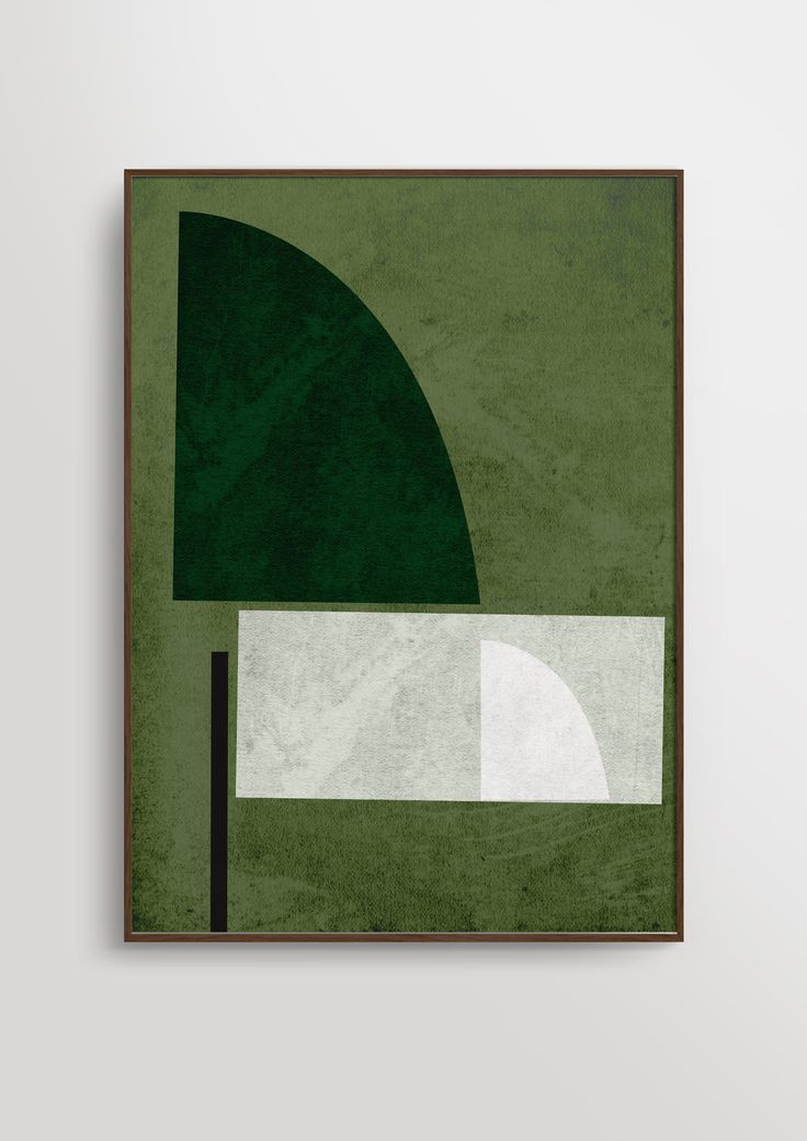Green Form Canvas Painting