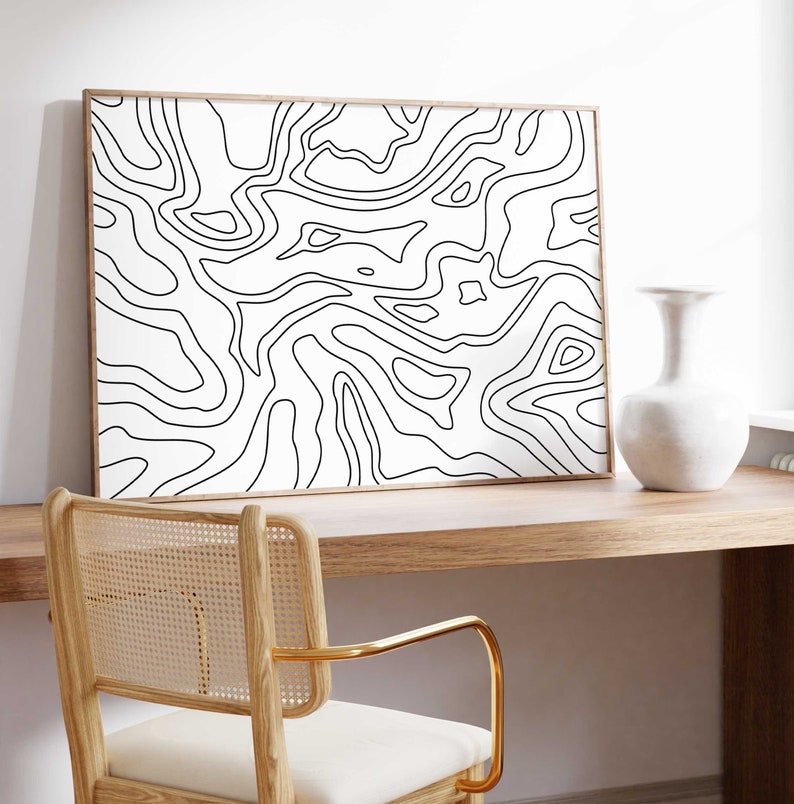Contour Flow Canvas Painting