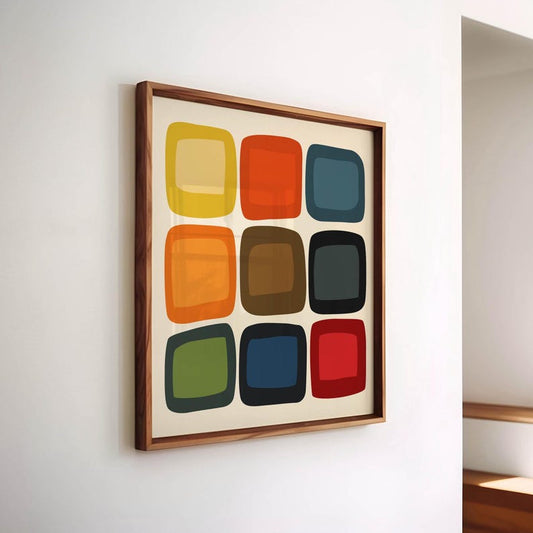 Chromatic Blocks Canvas Painting