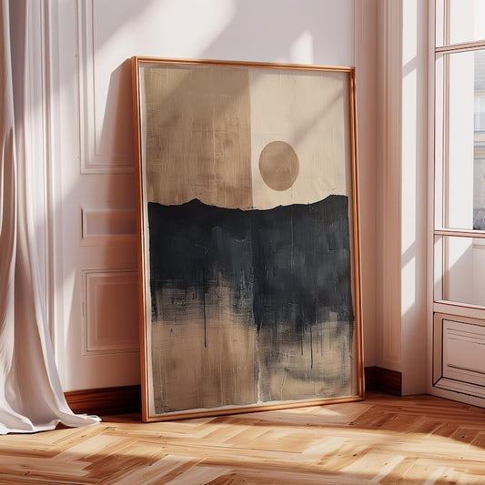 Moonlit Horizon Digital Canvas Print