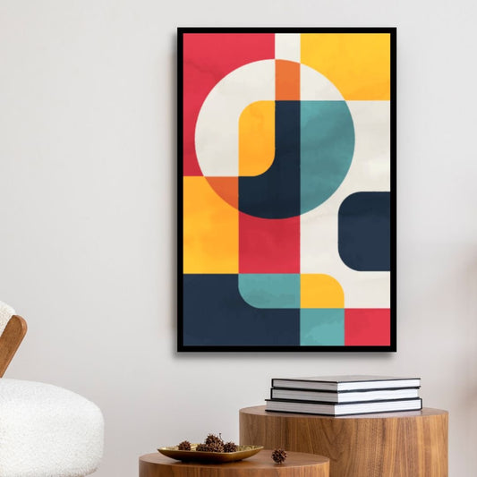 Colorful Geometry Canvas Painting