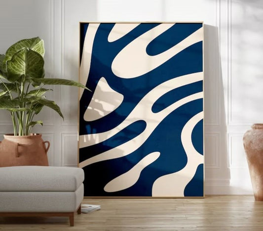 Blue Wave Canvas Painting