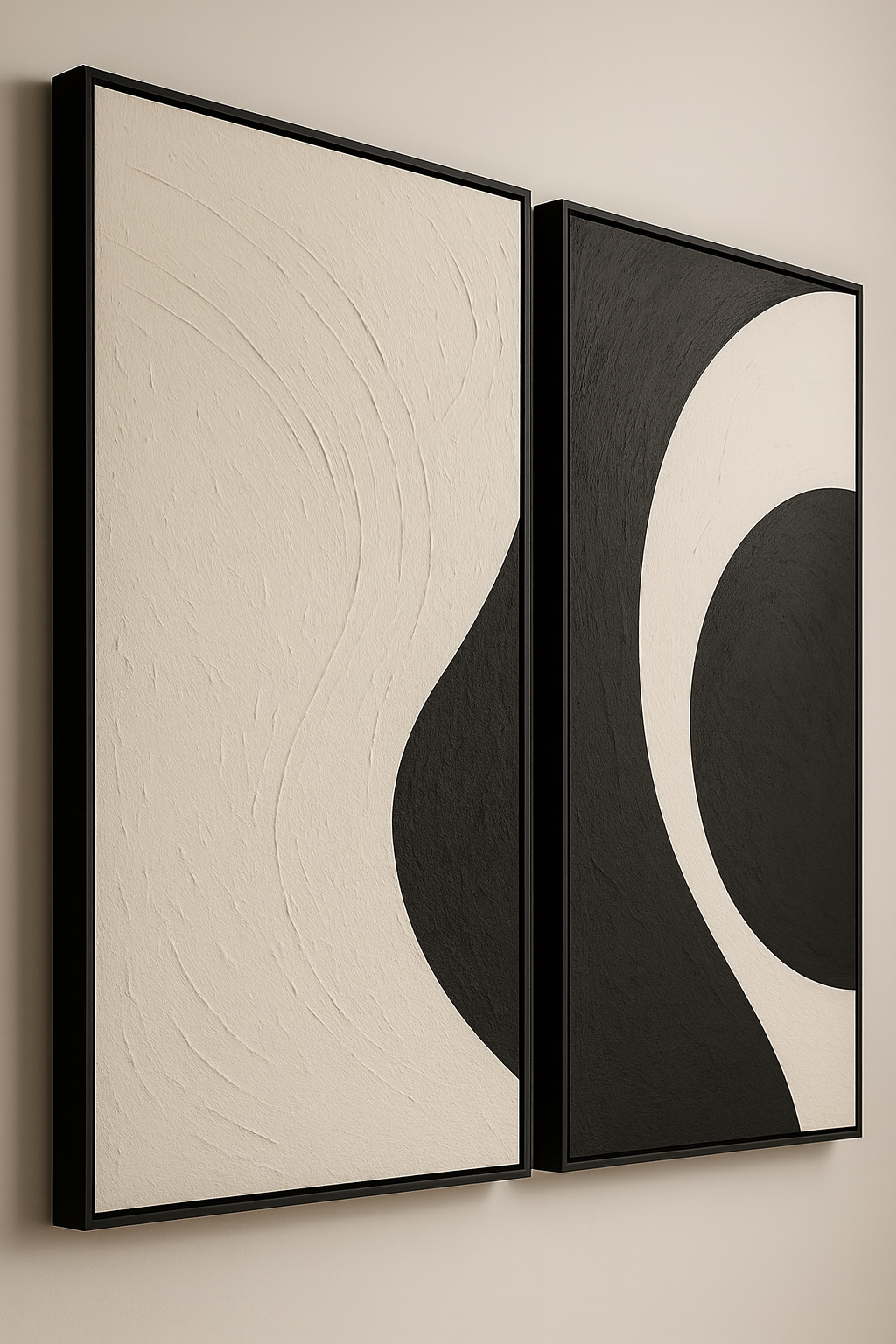 Mono Curves Canvas Set