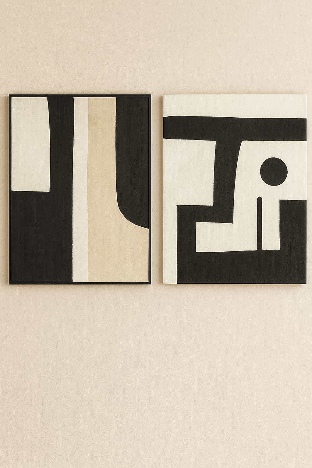 Monochrome Rhythm Canvas Set