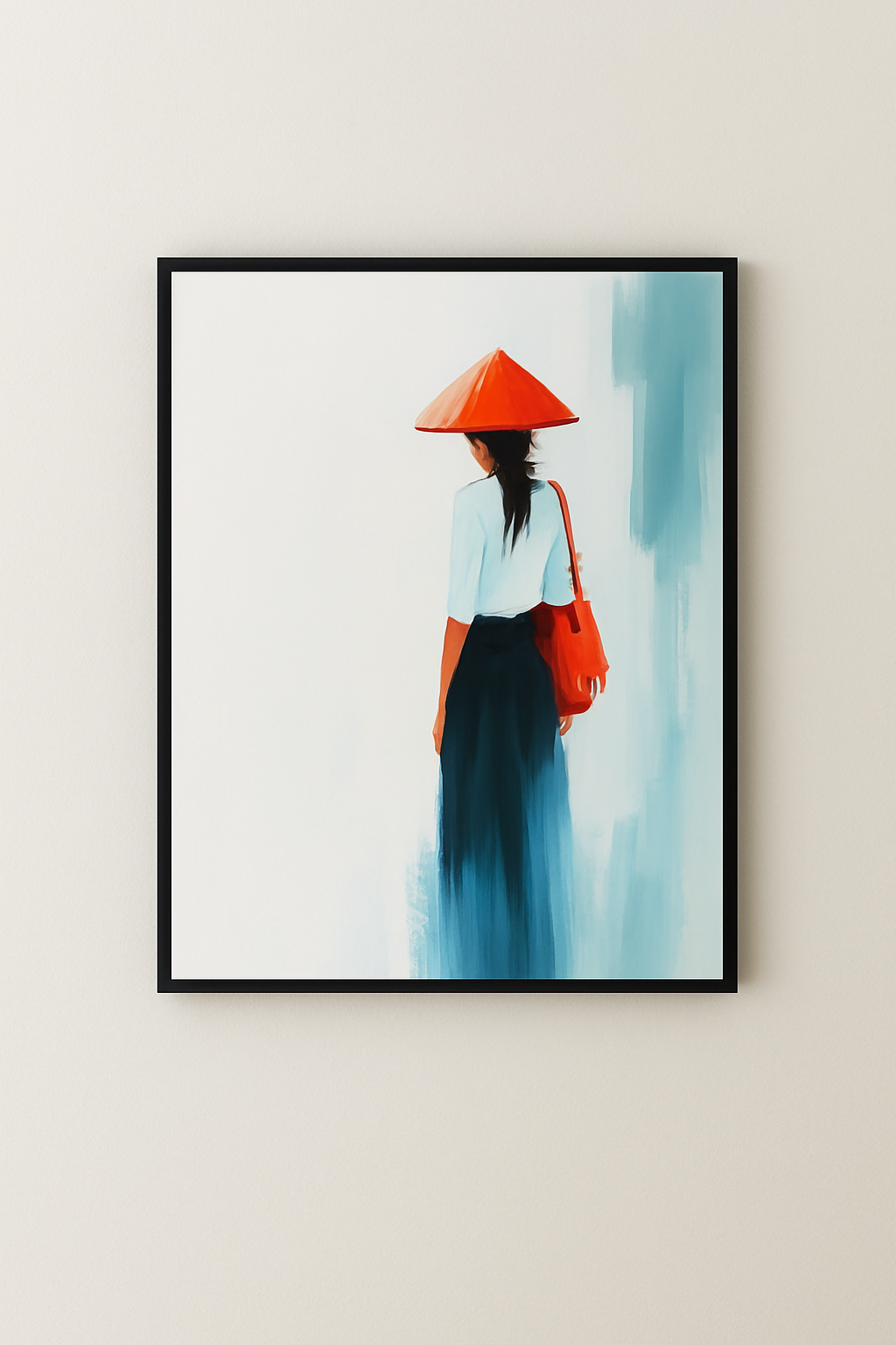 Scarlet Stroll Canvas Painting