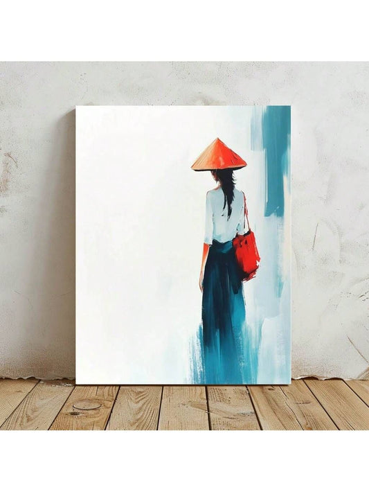Scarlet Stroll Canvas Painting