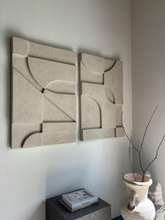 Serene Flow 3D Wall Sculpture Set