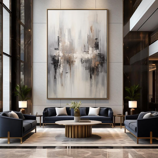 Elegant Monochrome Canvas Painting