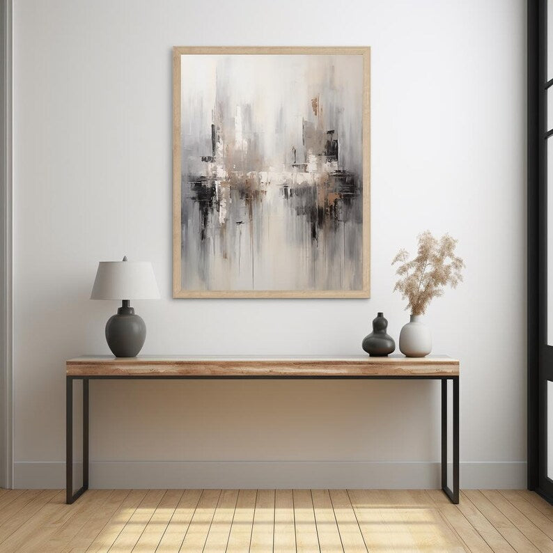 Elegant Monochrome Canvas Painting