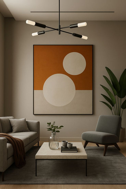 Terracotta Orbit Canvas Painting