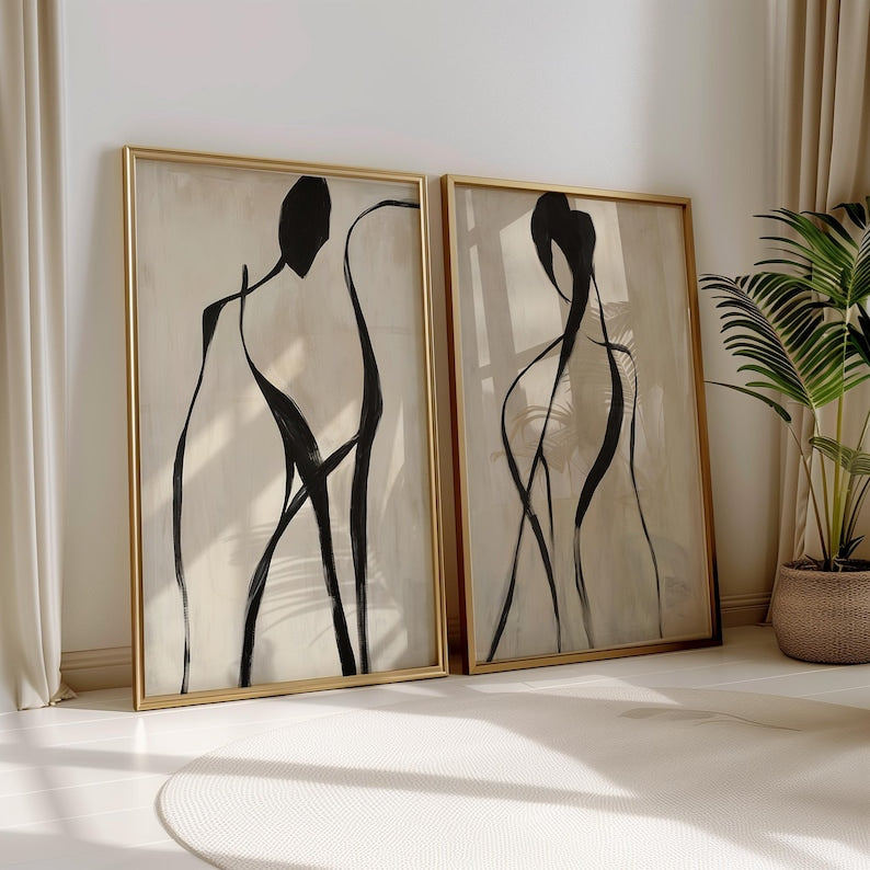 Abstract Silhouettes Canvas Set