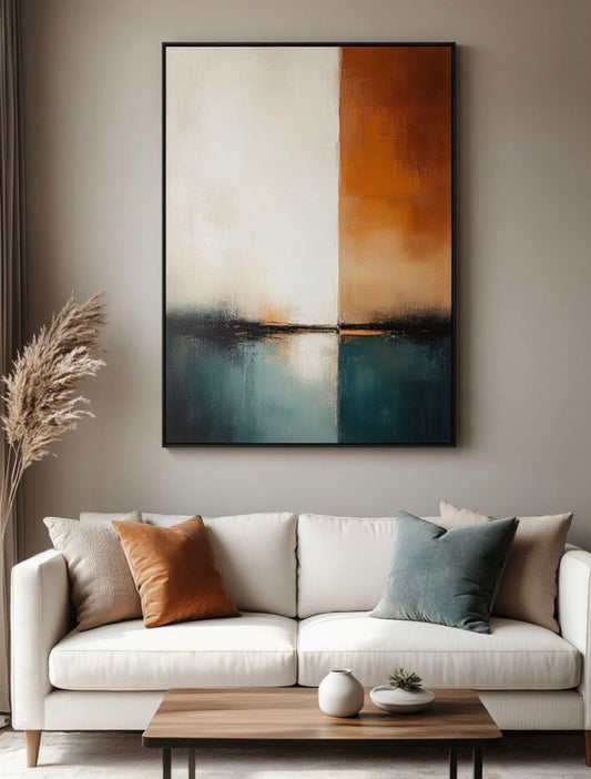 Amber Horizon Canvas Painting