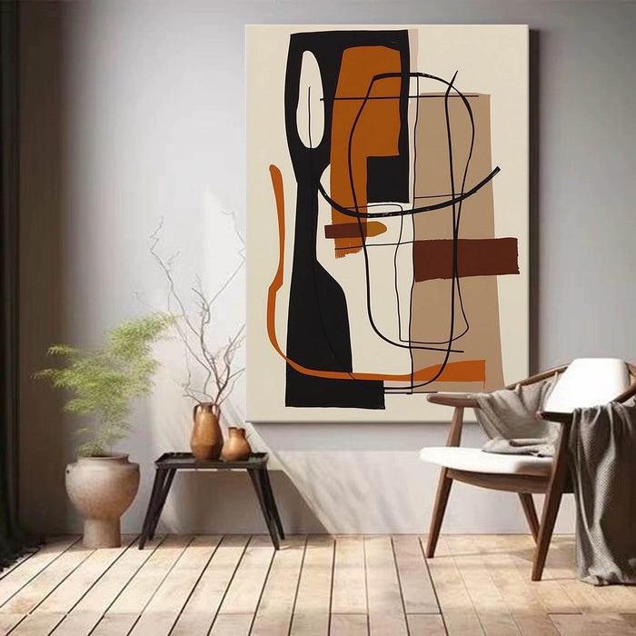 Linear Fusion Canvas Painting