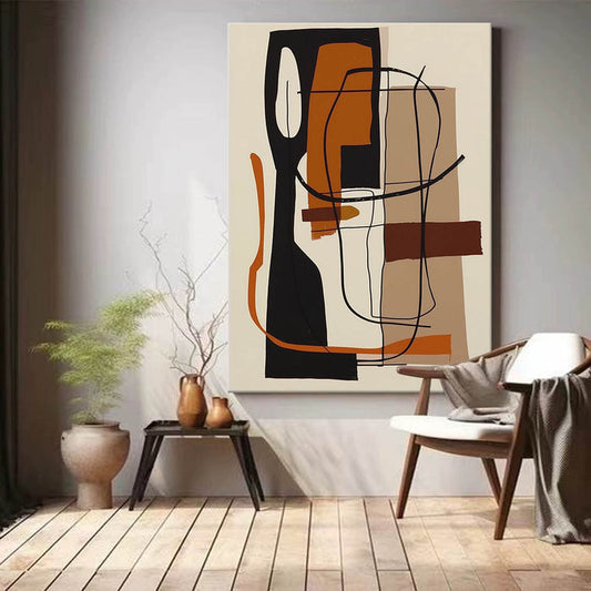 Linear Fusion Canvas Painting