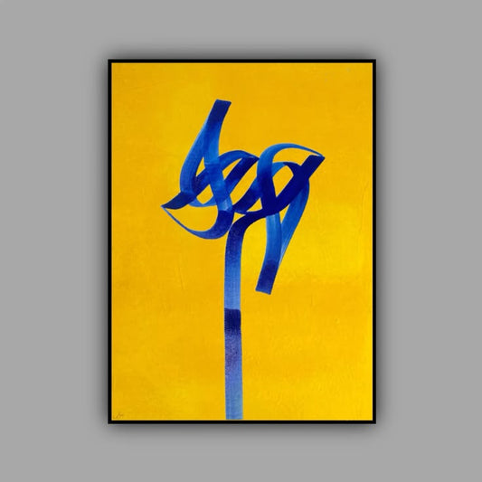The Blue Flow - Modern Calligraphy Art