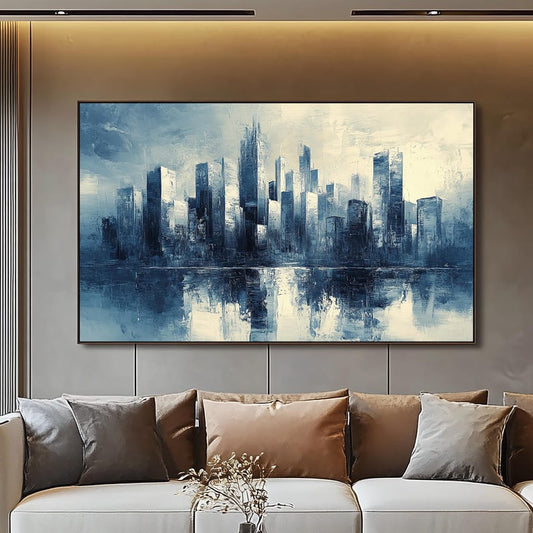 Blue Reflections Canvas Painting